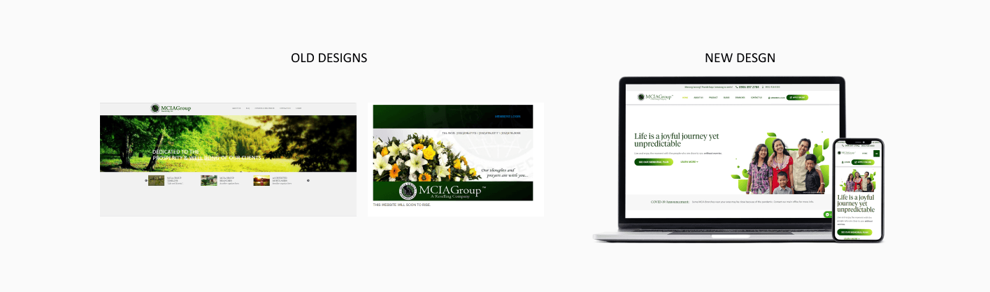- Digital Marketing Agency in Cebu, Philippines | Modern Chameleon Digital Comparing the old and new web design of MCIAGroup